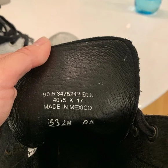 Frye Black and White Combat Boots - Picture 5 of 5